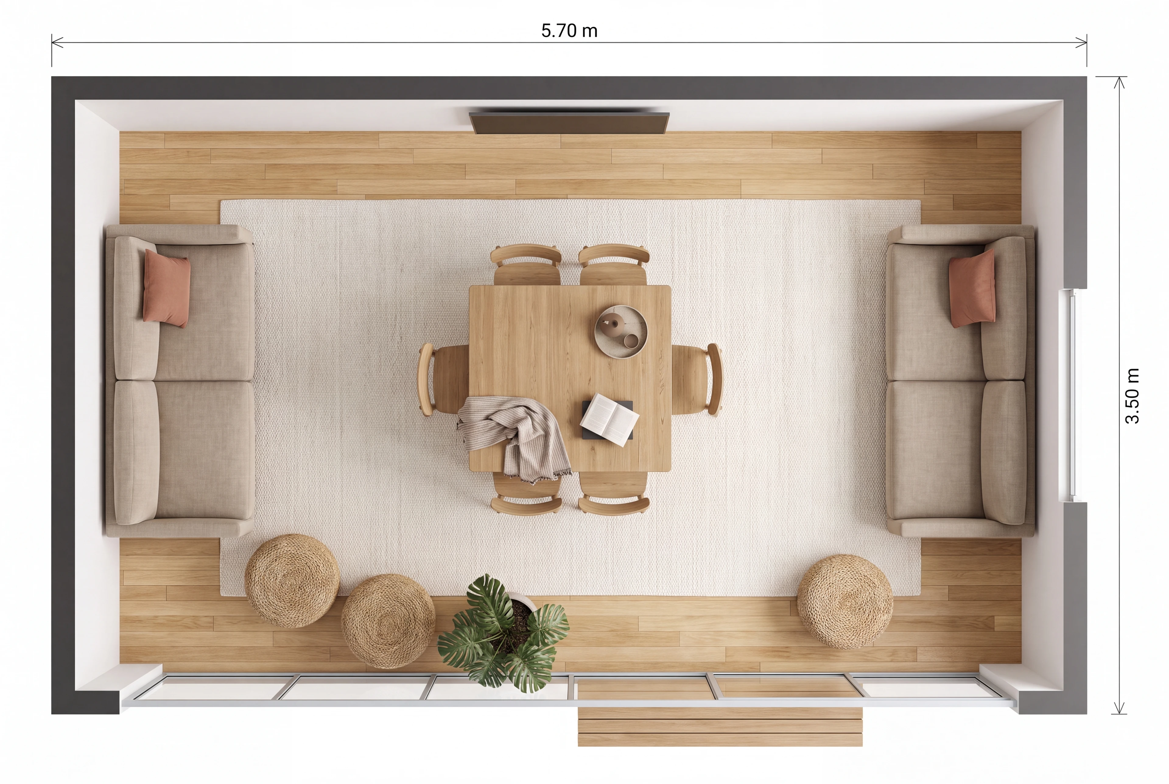 Cabana 3D floor plan